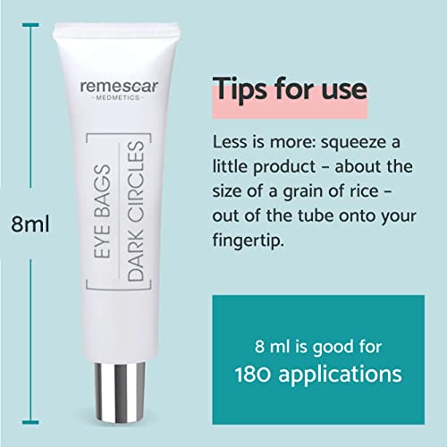 Remescar Eye Bags & Dark Circles 8ml - Eye Cream for Under Eye Bags and Remove Bags Under Eyes - Instant Eye Bag Treatment - 180 Applications
