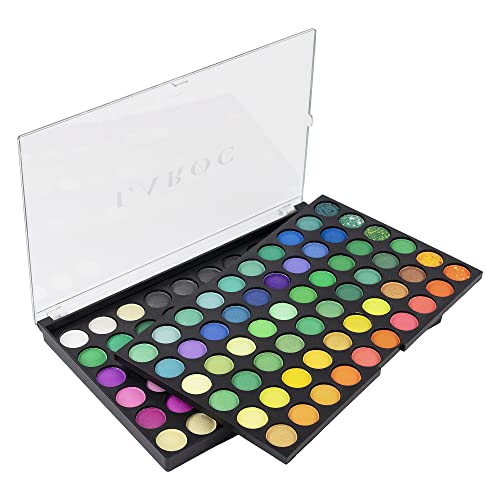 LaRoc 120 Colour Eyeshadow Palette Makeup Set, MUA Eye Shadow Make Up, Glitter Eyeshadow & Shimmer Eyeshadow Foils to Matte & Neon, High Impact P