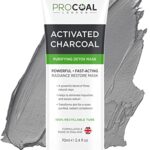 Charcoal Face Masks Skincare for Men and Women 70ml by Procoal - Clay Mask Targets Clogged Pores, Impurities, Toxins & Excess Oil, 100% Recyclabl