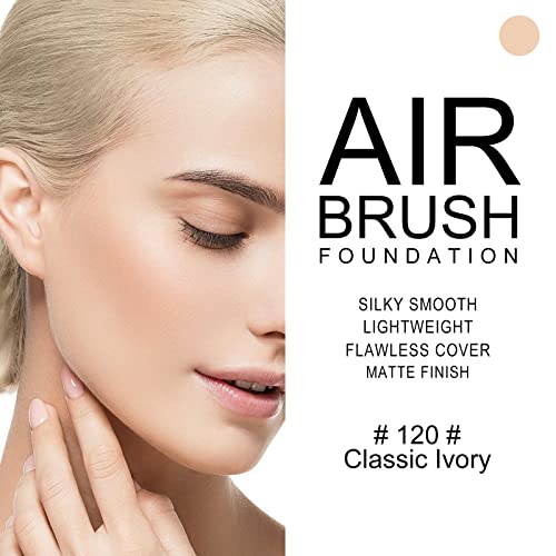 KYDA AirBrush Foundation Spray, Silky Foundation Makeup, High Coverage Smooth Creamy Finish, Lasting Lightweight Breathable, Moisturizing Makeup