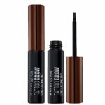 Maybelline New York Tattoo Brow Peel Off Eyebrow Gel Tint, Semi-Permanent Colour, Waterproof, Lasts up to 3 Days, Colour: Dark Brown, Duo Bundle