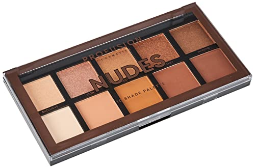 Profusion Cosmetics Nudes 10 Shade Eyeshadow Palette, Multicolour