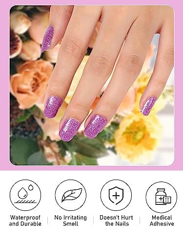 Kalolary Gel Nail Polish Strips, Semi Cured Nail Gel Art Sticker Waterproof Full Nail Wraps Decal Sets with Nail File and Stick for Women Girls N