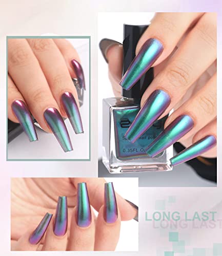 Chameleon Nail Polish Holographic Glitter Nail Polish Shimmer Iridescent Chrome Nail Art Varnish
