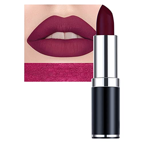 Matte Lipsticks for Women Long Lasting,Waterproof Moisturizer Pink Lipstick Non Stick Cup Velvet Lipstick,Not Fade Matte Lip Gloss,Tinted Lip Bal