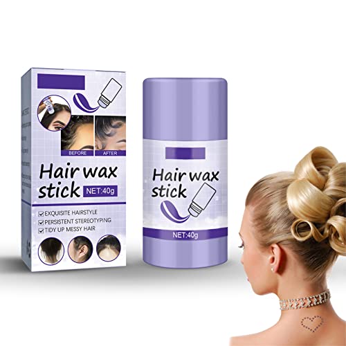 Hair Wax Stick, Smooth Stick for Hair Finishing Stick Hair Pomade Stick Edge Control,Non-greasy Styling,Styling Products for Fly Away and Edge Fr