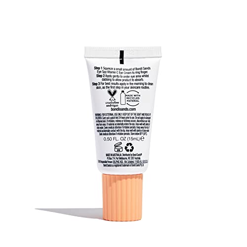 Bondi Sands Eye Spy Vitamin C Eye Cream 15ml, Energizing Under Eye Cream Enriched with Vitamin C to Soothe, Hydrate Tired Eyes