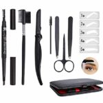 Eyebrow set Eyebrow grooming kit eyebrow brush eyebrow tint kit-Stainless Steel eyebrow kit with Tweezers, Scissors, Brow Groomers & Lash Combs,