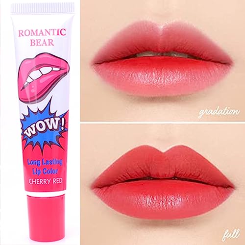 (12 Pcs) Lip Stain Peel Off, Lip Tattoo Lipstick,6 Colors Peel Off Lipstick,Waterproof Tear Lip Stain Cosmetic Gift Set for Girls,Peel off Lip St