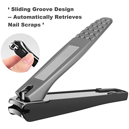 Large Nail Clippers Set, 5 Pcs Sharp Toenail and Fingernail Clippers for Men and Women (Premium, Big Size, Heavy-Duty Design)