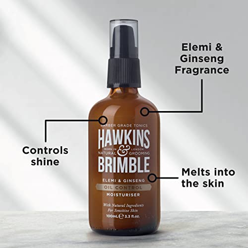 Hawkins & Brimble Oil Control Men’s Face Moisturiser, Sensitive Skin Moisturiser for Men with Natural Ingredients, Moisturiser for oily Skin, Men