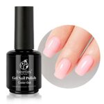 Beetles Gel Nail Polish- Nude Color Soft Pink Translucent 15ml Neutral Colour Natural Gel Polish Soak Off LED Nail Lamp French Nail Gel Salon Hom