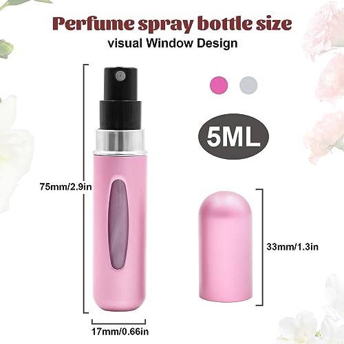 Perfume Atomiser,5ML Perfume Atomiser Refillable Bottles,Travel Perfume Atomiser Refillable,Portable Mini Travel Perfume Atomiser,Empty Spray Bot