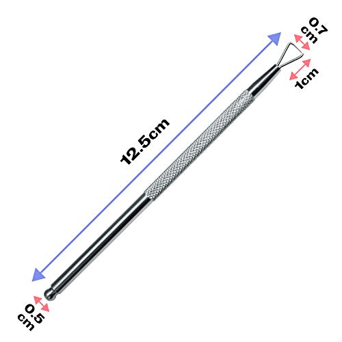 Mylee Gel Polish Scraper – Professional Nail Tool for Removing UV Manicure Treatment – Stainless Steel Metal Prep Remover Pusher for Easy Surface