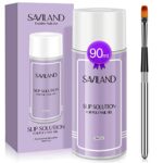 Saviland Slip Solution Nail Kit - 90ml Poly Nail Gel Nail Extension Clear Slip Solution Anti-stick Tools with Nail Art Brush Kit for Poly Extensi