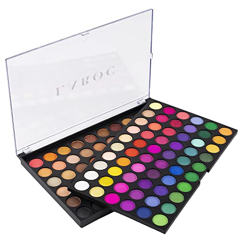 LaRoc Fusions 120 Eyeshadow Palette Makeup Set - MUA Eye Shadows Palette - Pigmented Shimmer Matte, Glitter and Metallic - Blendable Matte Nude S
