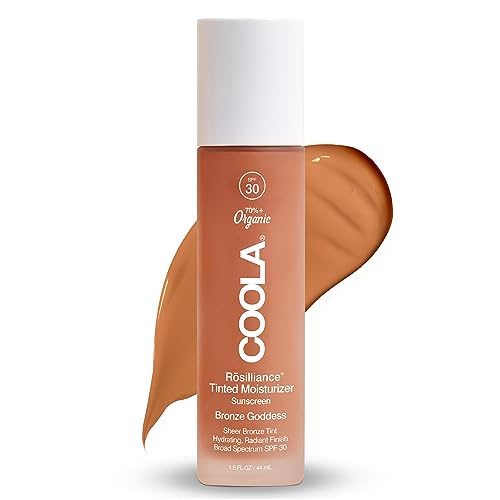 Coola Rosilliance SPF 30 BB+ Mineral Tinted Sunscreen, Sheer and Luminous Finish, 70 Percent + Organic and Dermatologist Tested, Bronze Goddess ,
