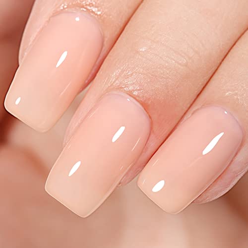 AILLSA Milky Gel Nail Polish-White Nail Polish Gel, Top Coat Gel Polish Soak Off Nail Lamp Gel Nail Varnish, 1PC Nail Gel Gifts for Women Mothers