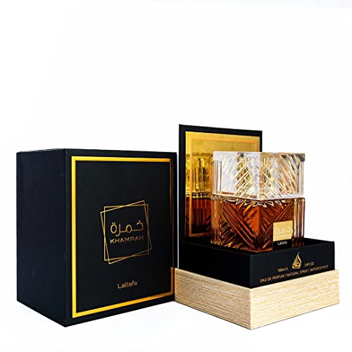 Khamrah Perfum with FREE 3ml Perfume Spray - Luxury Arabian Fragrance For Men, Women, Unisex - Sweet, Vanilla, Amberwood - Long Lasting Luxury -