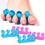 4 PCS Gel Toe Separator, Gel Nail Polish Toe Spacers for Men and Women Straighteners and Correctors Reusable for Overlapping Toes, Bunions, Hamme