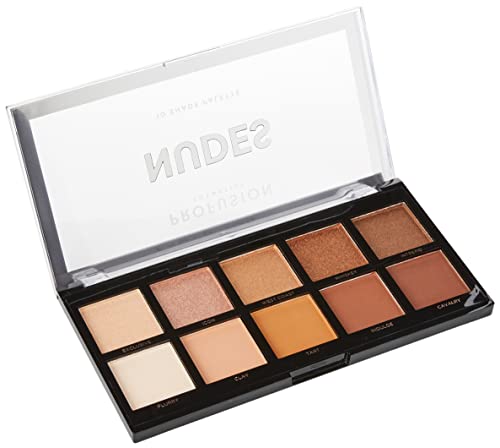 Profusion Cosmetics Nudes 10 Shade Eyeshadow Palette, Multicolour