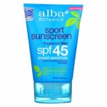 Alba Botanica Sport Sunscreen Fragrance Free SPF 45 4 oz