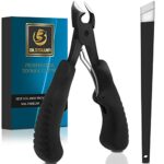 Podiatrist Toenail Clippers, Super Sharp Nail Clippers for Thick & Ingrown Hard Toenail Fingernail. Stainless Steel Pedicure Clippers Toenail Cut