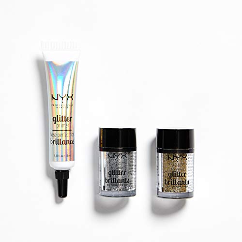 NYX Professional Makeup Glitter Primer, Primer Glitter Glue, Fixing Gel for Loose Glitter, Eye Shadow and Pigment, Long Lasting