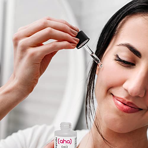 Skincyclopedia AHA Exfoliating Night Serum with 20% Lactic, Glycolic and Mandelic Acid and PHA - Chemical Peel Solution for Spots, Hyperpigmentat