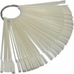 Apex® Professional 50pcs Nail Colour Display Ring, Swatch Sticks, Pop Sticks, Nail Art Palette Tip Wheel Display (Natural)