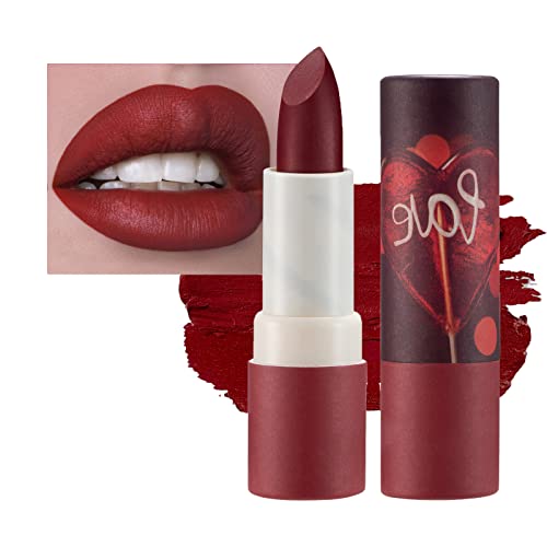 Matte Lipsticks for Women Long Lasting,Waterproof Moisturizer Pink Lipstick Non Stick Cup Velvet Lipstick,Not Fade Matte Lip Gloss,Tinted Lip Bal