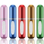 5 PCS Perfume Atomiser Bottles 5ml Mini Refillable Spray Portable Liquid Bottle with Visual Window Empty Travel Bottle for Purse Handbag Pocket L