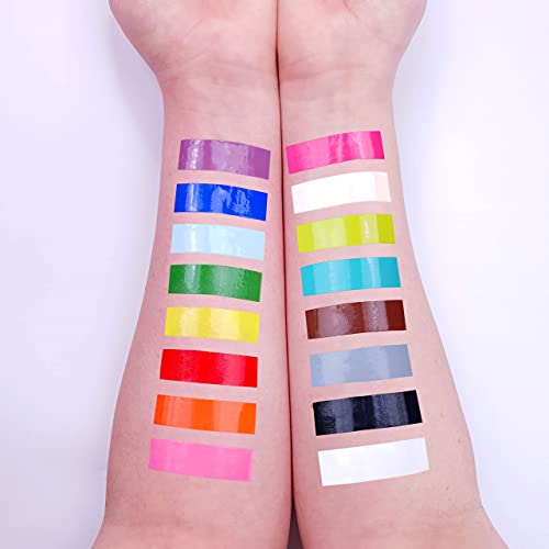 Moon Creations Face & Body Paint Tubes | White | 12ml | Ready to Use Face Paint | No Flake | Cruelty Free, Made in UK | Face Paint for Kids, Adul