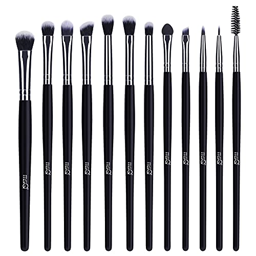 MSQ 12pcs Pro Smoky Eye Makeup Brushes Set, Synthetic Eyeshadow Brushes Eye Makeup Brush Set Concealer Eyebrow Eyeliner Eyeshadow Blending Cosmet