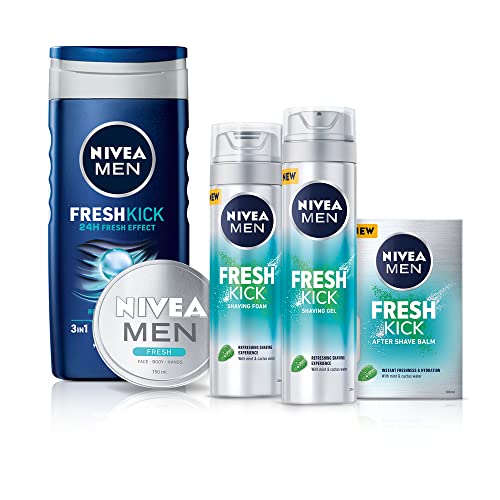 NIVEA MEN Fresh Kick After Shave Balm (100ml), Refreshing After Shave Lotion, Men's Skin Care, After Shave Balm with Mint and Cactus Water