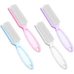 WLLHYF 4Pcs Handle Grip Nail Brush Hand Fingernail Cleaner Scrub Soft Bristles Cleaning Brushes 4 Colors Manicure Tools Scrubbing Brush Kit for N