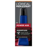 L'Oréal Paris Men Expert Anti-Ageing Eye Cream for Men, Eye Care with Hyaluronic Acid, Suitable for Tired and Matte Skin, Powerage, 1 x 15 ml