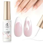 Beetles Gel Polish Swirl Nail Art Gel Liner - 1 pcs 7ml Classic White Color Gel Art Paint for Nails Built Thin French Line Nail Art Brush in Gel