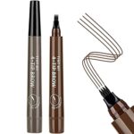 Eyebrow Pen,Eyebrow Pencil,Long-Lasting Eyebrow Tint,Brow Eye Brown Pencil with Fork Tip,Eyebrow Pencil Dark Brown,Brow Tint,Waterproof Eyebrow P