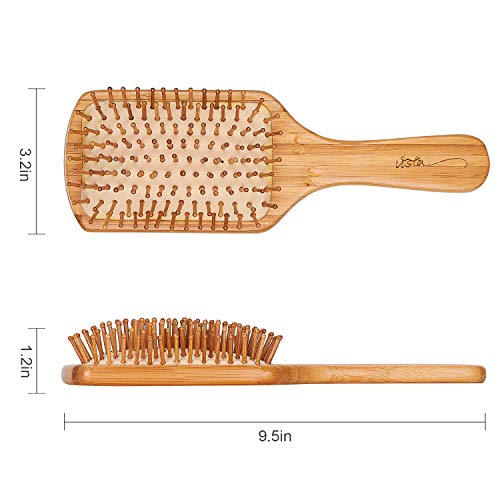 Hair Brush, Bamboo Hairbrush For Long,Thick,Curly,Wavy,Dry or Damaged Hair, Reducing Hair Breakage and Frizzy, No More Tangle, with Exquisite Clo