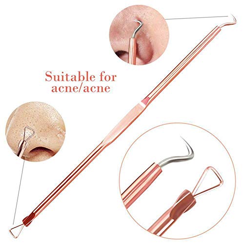 Blackhead Remover Pimple Comedone Extractor Tool Acne Kit - Treatment for Blemish, Whitehead Popping, Zit Removing for Risk Free Nose Face Skin(G