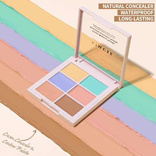 KIMUSE Colour Correcting Palette, Colour Concealer Makeup Palette, Six Shades, Creamy Blendable Texture