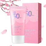 SakuraShield - Japan Sakura Sunscreen SPF 50, Soothing & Hydrating Sunscreen Lotion, No White Cast, Strong UV Protection, Water-Resistant Sun Scr