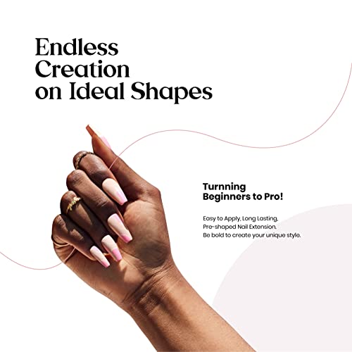 Beetles Gel Nail Polishes Starter Kit, 6 Colors Nail Salon Set with 48W Nail Lamp, Pink Valentines Decorations French White Glitter Pink Nude Gel