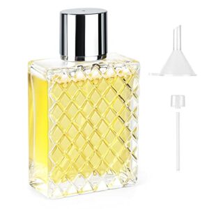 Ysimple 100ml Perfume Atomiser, Portable Clear Empty Glass Perfume Spray Bottles, Refillable Perfume Atomizer Large Cosmetic Fine Mist Atomizer f