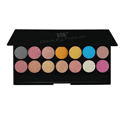 Beauty Forever 18 Colour Palette Eye Shadows, Bold & Ultimate Look, Smokey Eyes, Glitter, Metallic, Shimmer, Long Lasting, Highly Pigmented, Matt