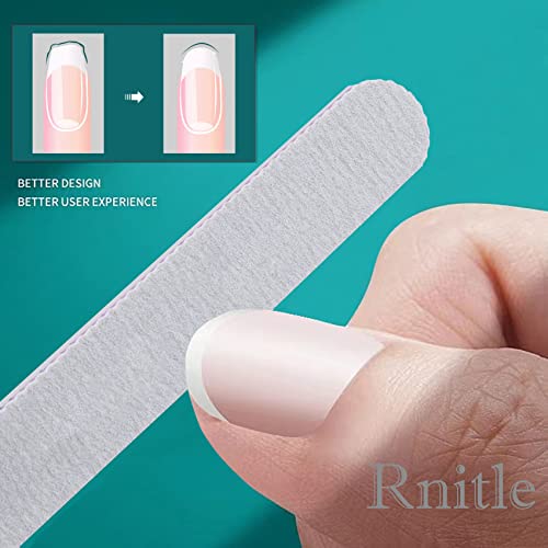 Rnitle 5 Pack Professional Nail Files,Double Sided Emery Board 100/180 Grit,Nail Files for Natural Nails,Nail Styling Tools Pet Grooming Tools fo