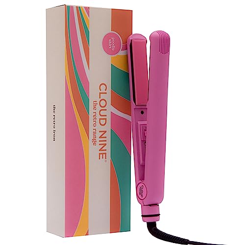 CLOUD NINE Retro Hair Straighteners - Mineral Infused Plates, Fast Heat Up - 190°C Temperature and Floating Plates Ideal for Thin to Medium Thick