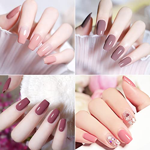 Croitout UV Gel Nail Polish Set, Shellac Nail Gel Polish Colours Set, Sock Off Gel Nail Polishes Set, Polish Gel Nail Kit for Home DIY Manicure N