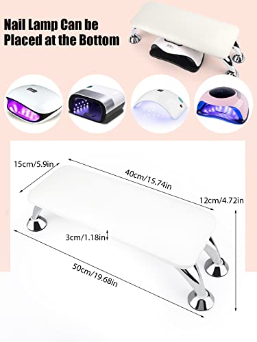 LIONVISON Nail Arm Rest Hand Pillow, Micro Fiber Leather Manicure Hand Cushion Stand Nail Rest Cushion Non-Slip Nail Rest Cushion Table Desk Stat
